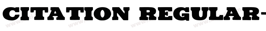 Citation Regular字体转换